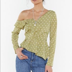 Spot Frill One Shoulder Top Nasty gal SOLD OUT
